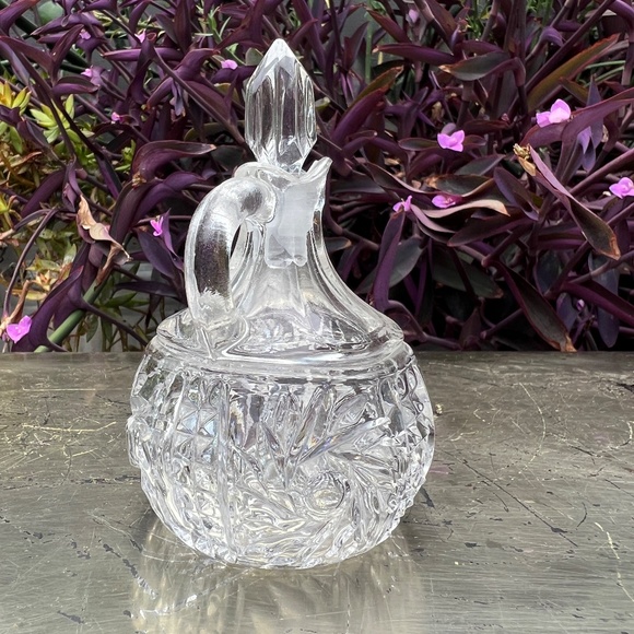 VTG Small Crystal Glass Cruet w/ Stopper - Picture 2 of 9